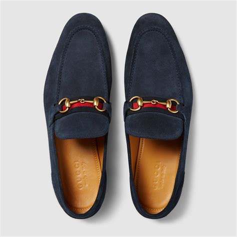 blue gucci loafers men's|Gucci suede loafer.